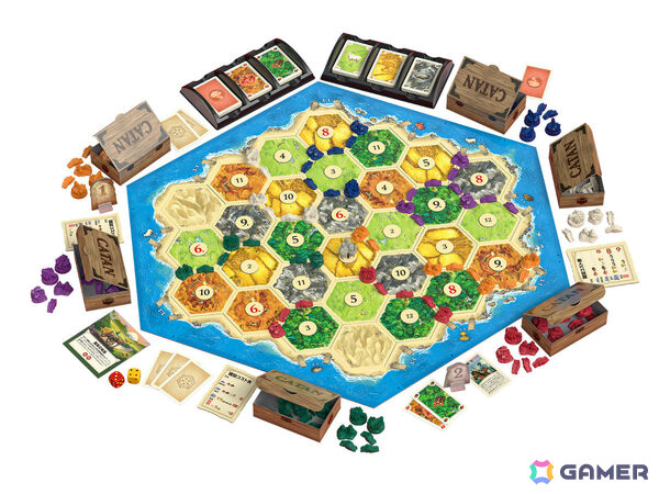 ボードゲーム「カタン」を最大6人で遊べる拡張版がリニューアルして発売！カードやタイルのデザインを一新、コマ箱も追加の画像2