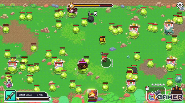 押し寄せるスライムの大群を迎え撃つピクセルアート・防衛アクション「スライム大騒動」CS版が発表！の画像15