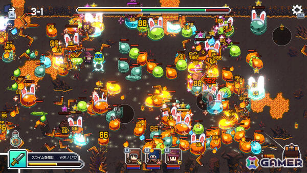 押し寄せるスライムの大群を迎え撃つピクセルアート・防衛アクション「スライム大騒動」CS版が発表！の画像