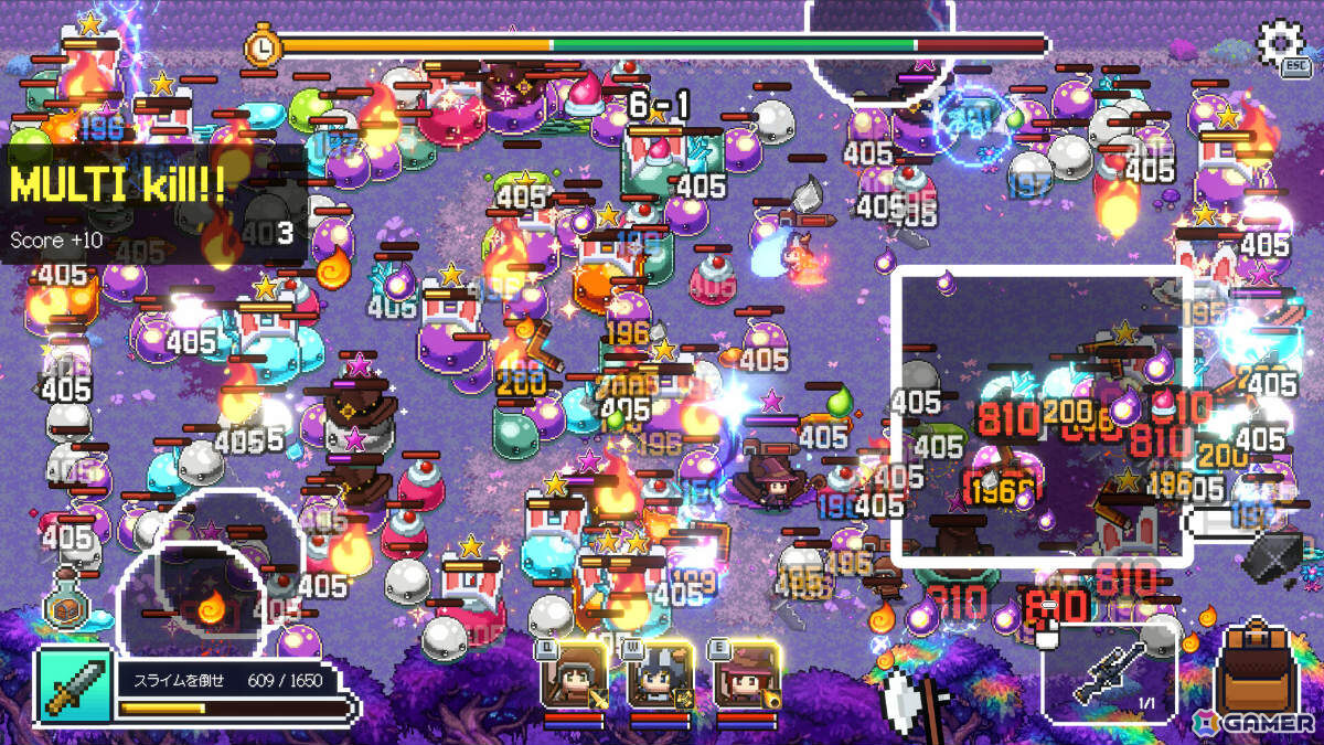 押し寄せるスライムの大群を迎え撃つピクセルアート・防衛アクション「スライム大騒動」CS版が発表！の画像7