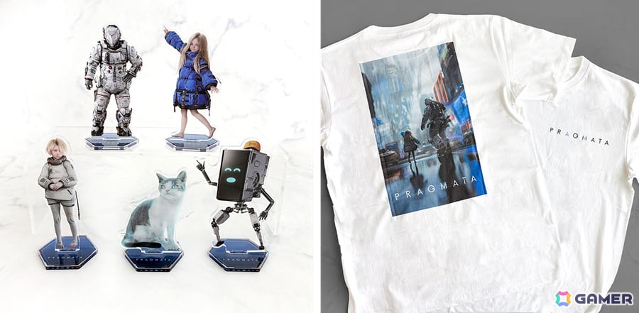 「プラグマタ」ヒューとディアナたちのアクスタやスタイリッシュなデザインのTシャツなどがカプコンストアで発売!の画像