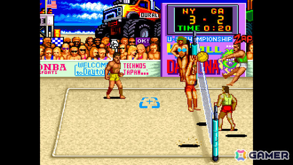 ビーチバレーの大会で優勝を目指すアクションゲーム「ビーチバレー V‘BALL」がアケアカ/アケアカ2にて8月13日に配信!の画像