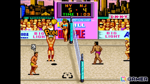 ビーチバレーの大会で優勝を目指すアクションゲーム「ビーチバレー V‘BALL」がアケアカ/アケアカ2にて8月13日に配信!の画像