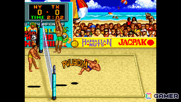 ビーチバレーの大会で優勝を目指すアクションゲーム「ビーチバレー V‘BALL」がアケアカ/アケアカ2にて8月13日に配信!の画像
