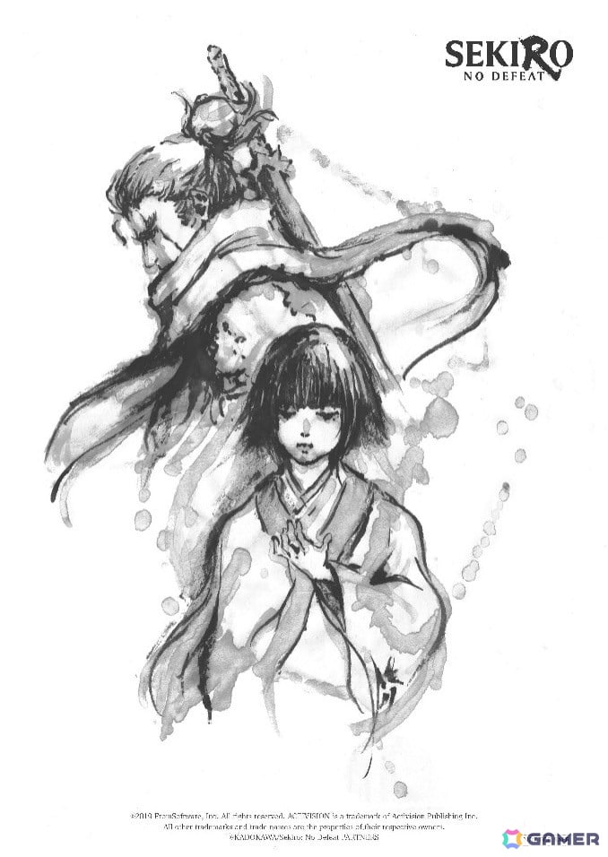 「SEKIRO: NO DEFEAT」1週目入場者特典としてキャラクターデザイン・岸田隆宏氏による描きおろしビジュアルボードが9月4日より配布!の画像