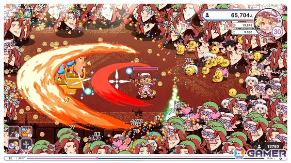 ビートまりお氏の同人サークルCOOL&CREATEによる東方Project二次創作・見下ろし型ローグライトアクション「インターネットサバイバーサバイバーズ」がSteamで発売！の画像5