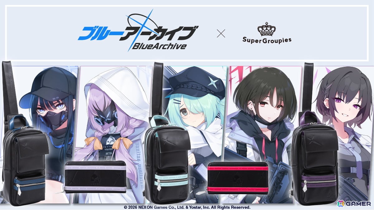 「ブルアカ」アリウス分校のサオリ、アツコ、ヒヨリ、ミサキ、スバルをイメージした、ボディバッグ・長財布全10種が登場!の画像