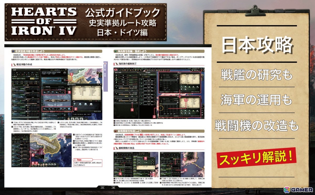 「Hearts of Iron IV」公式ライセンス攻略本の書籍版が発売!744ページの大ボリュームでドイツ・日本の史実準拠ルートを解説の画像