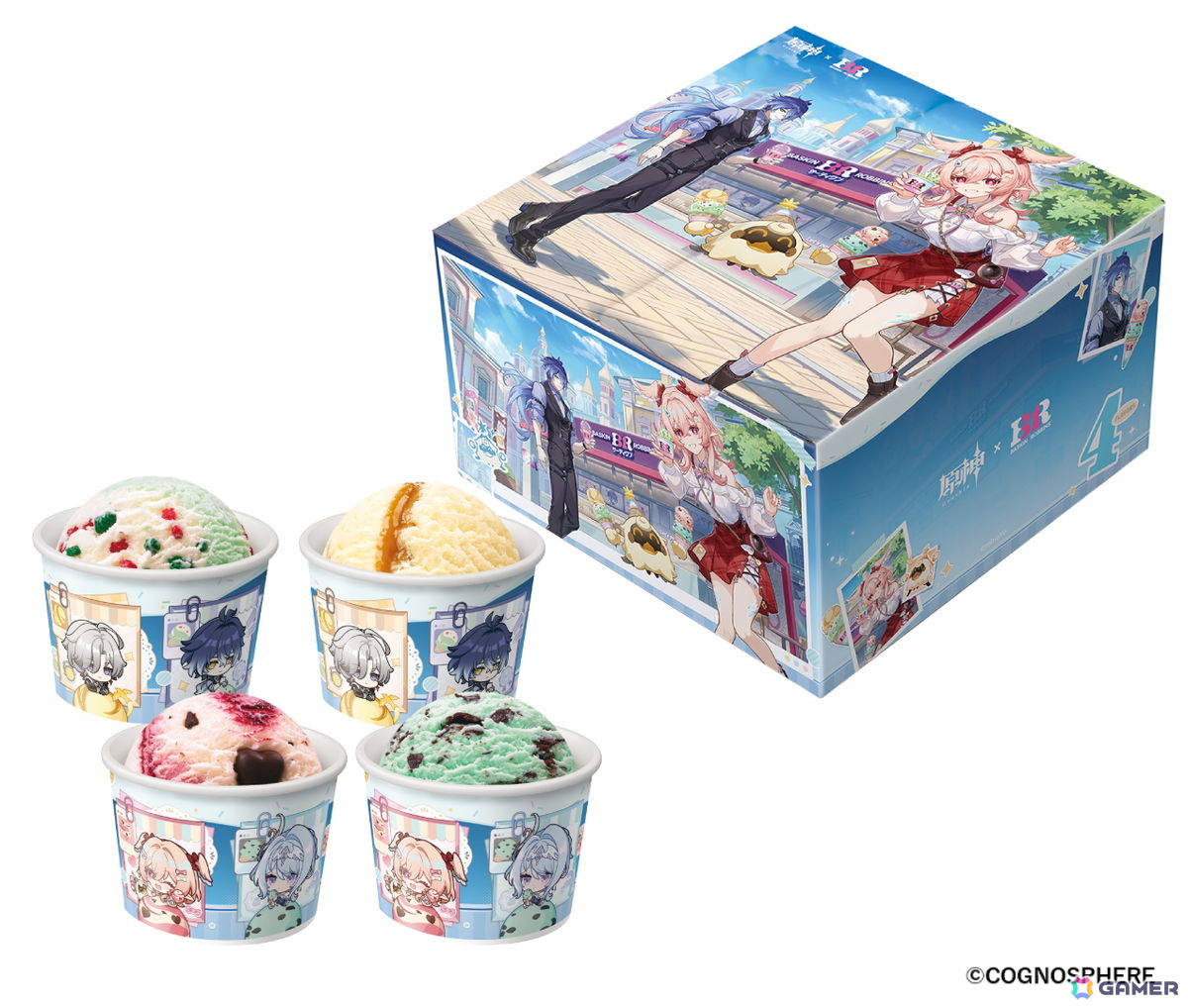 「原神」サーティワンコラボが9月8日より開催決定!アクスタやアクキーが付いてくるセット商品をモバイルオーダー限定で販売の画像