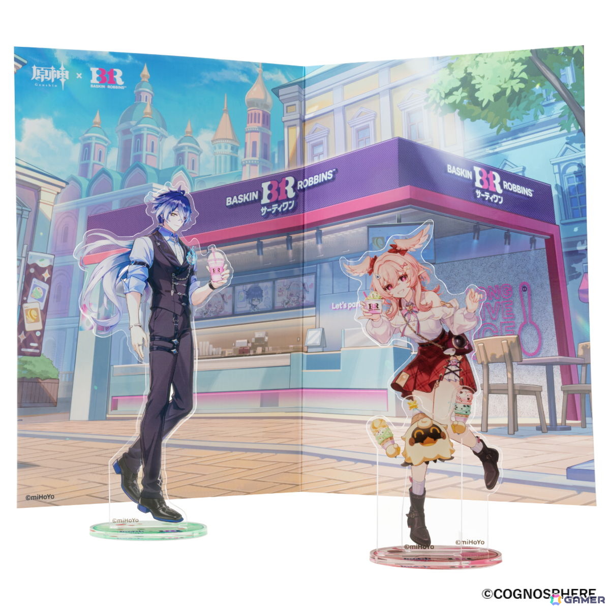 「原神」サーティワンコラボが9月8日より開催決定!アクスタやアクキーが付いてくるセット商品をモバイルオーダー限定で販売の画像