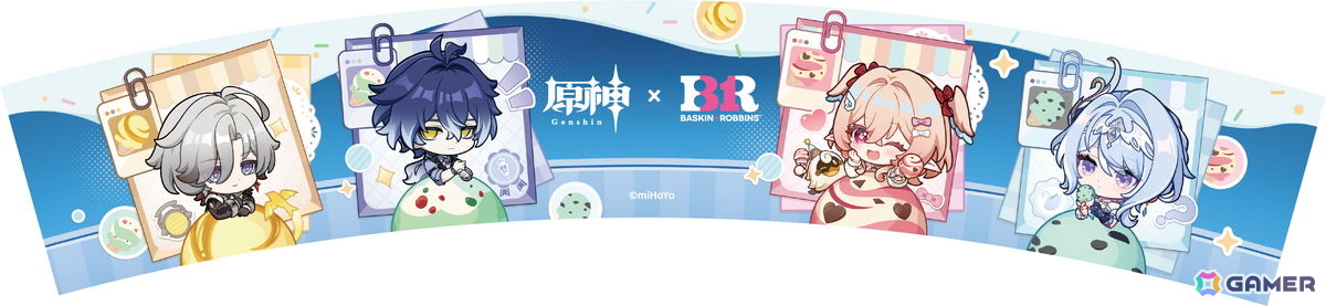 「原神」サーティワンコラボが9月8日より開催決定!アクスタやアクキーが付いてくるセット商品をモバイルオーダー限定で販売の画像