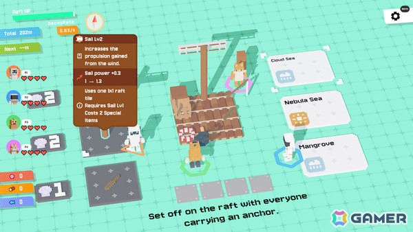 最大4人で一隻の筏に乗り込み予測不能な海を進む協力サバイバル「Overrafted!」Steamページが公開!の画像