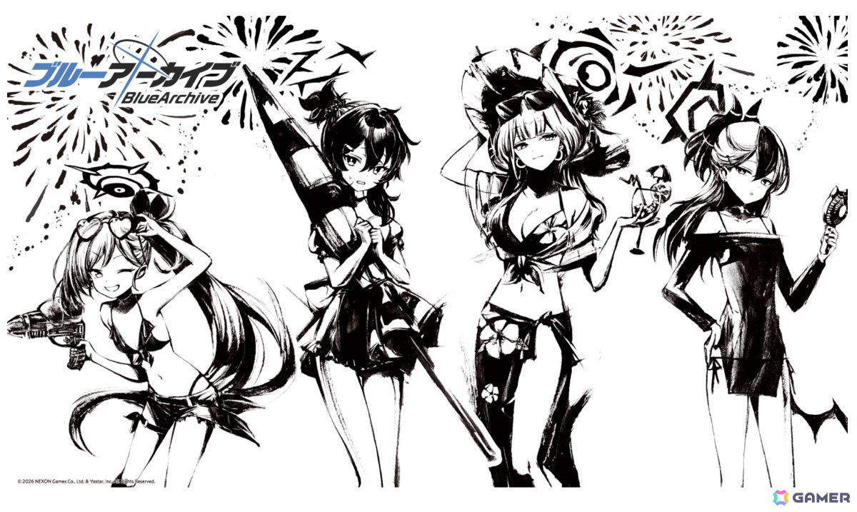 「ブルアカ」便利屋68の描き起こしイラスト&墨絵グッズが多数登場するポップアップストアが渋谷、京都、大阪で開催!の画像