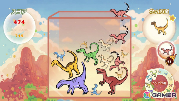 恐竜を合体させてさらに大きな恐竜へ進化させる物理パズルゲーム「ダイノボックス」が11月にリリース！の画像