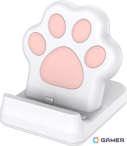 ねこにゃんデザインのSwitch 2向けスタンドが9月下旬に発売!かわいい肉球が本体をやさしく支えるの画像