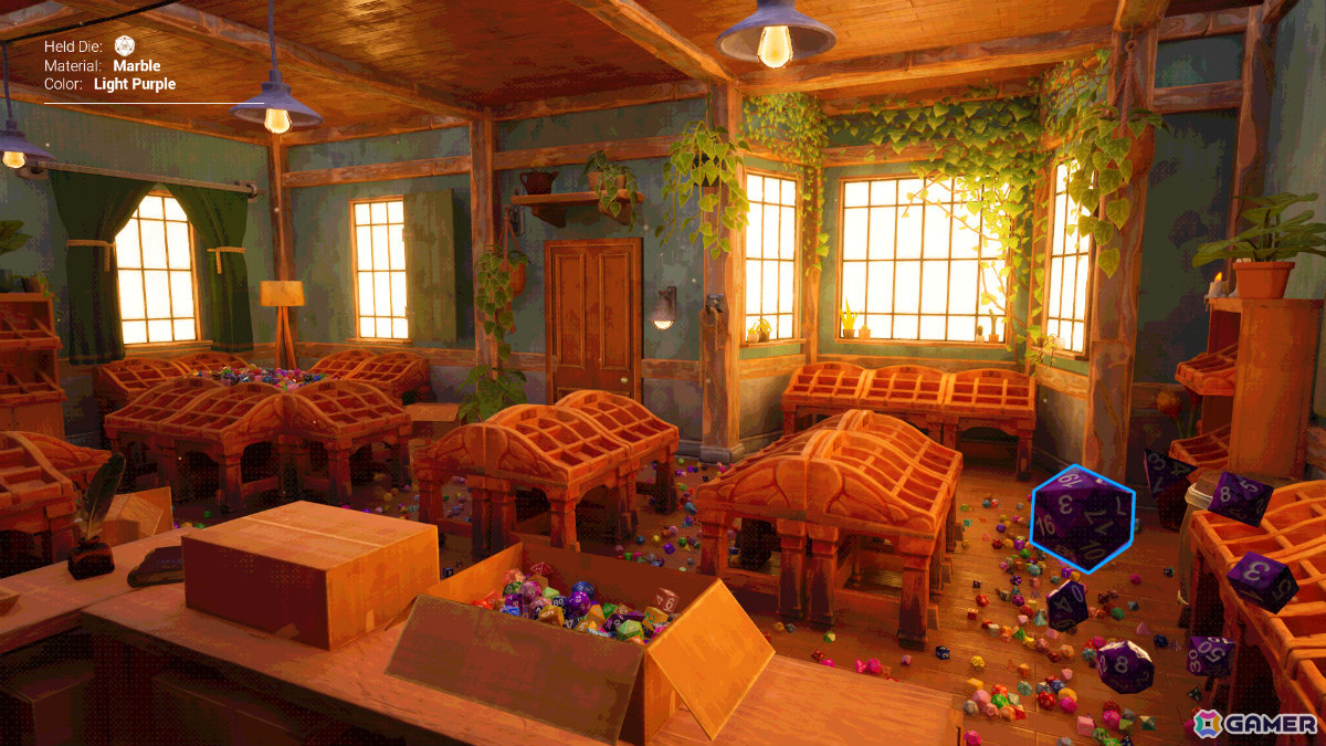 魔法のダイスショップで在庫を補充する心安らぐ整理整頓ゲーム「Dice Hoarder」が近日リリースの画像