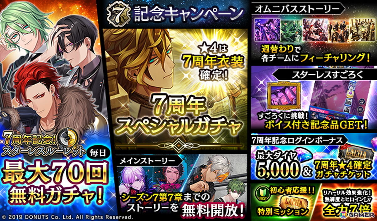 「ブラスタ」7周年を記念したイベント「Inferno」が9月1日より開催！神と悪魔の2パターンのキャストビジュアルが公開の画像