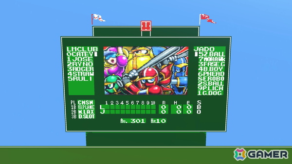 「野球格闘リーグマン Bases Loaded」にジャレコ「燃えろ!!プロ野球」とのコラボステージが登場！ホームラン級の威力を誇る新技「バント」も使用可能の画像2