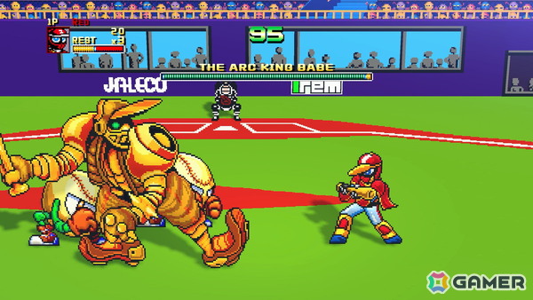 「野球格闘リーグマン Bases Loaded」にジャレコ「燃えろ!!プロ野球」とのコラボステージが登場！ホームラン級の威力を誇る新技「バント」も使用可能の画像4