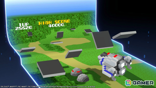 「NAMCO LEGENDARY Mountains」に対戦機能が実装!ハイスコア勝負のスコアアタック、スピード勝負のボクセルレースを楽しめるの画像