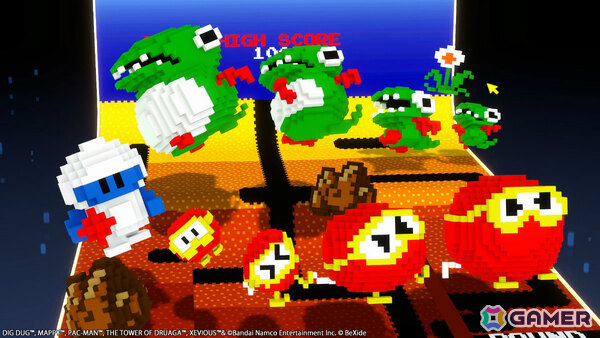 「NAMCO LEGENDARY Mountains」に対戦機能が実装!ハイスコア勝負のスコアアタック、スピード勝負のボクセルレースを楽しめるの画像