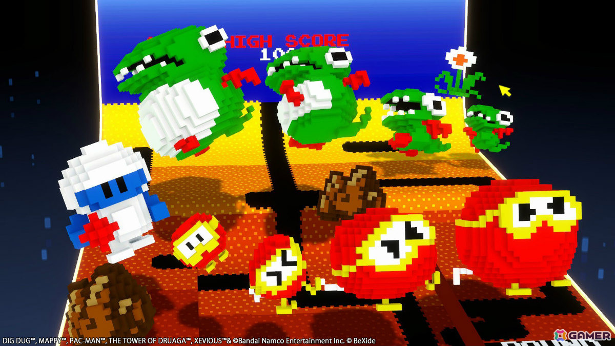 「NAMCO LEGENDARY Mountains」に対戦機能が実装！ハイスコア勝負のスコアアタック、スピード勝負のボクセルレースを楽しめるの画像9