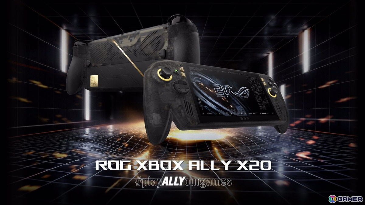 ROGブランド設立20周年したモデル「ROG XBOX Ally X20」シリーズの発売が決定！日本での取り扱いは2026年10月以降にの画像