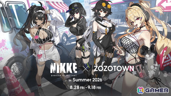「勝利の女神：NIKKE」ZOZOTOWNとのコラボアイテムが8月28日より販売！スコッティ氏が描き下ろしたベイ、クレイ、D、Kのイラストを使用の画像1