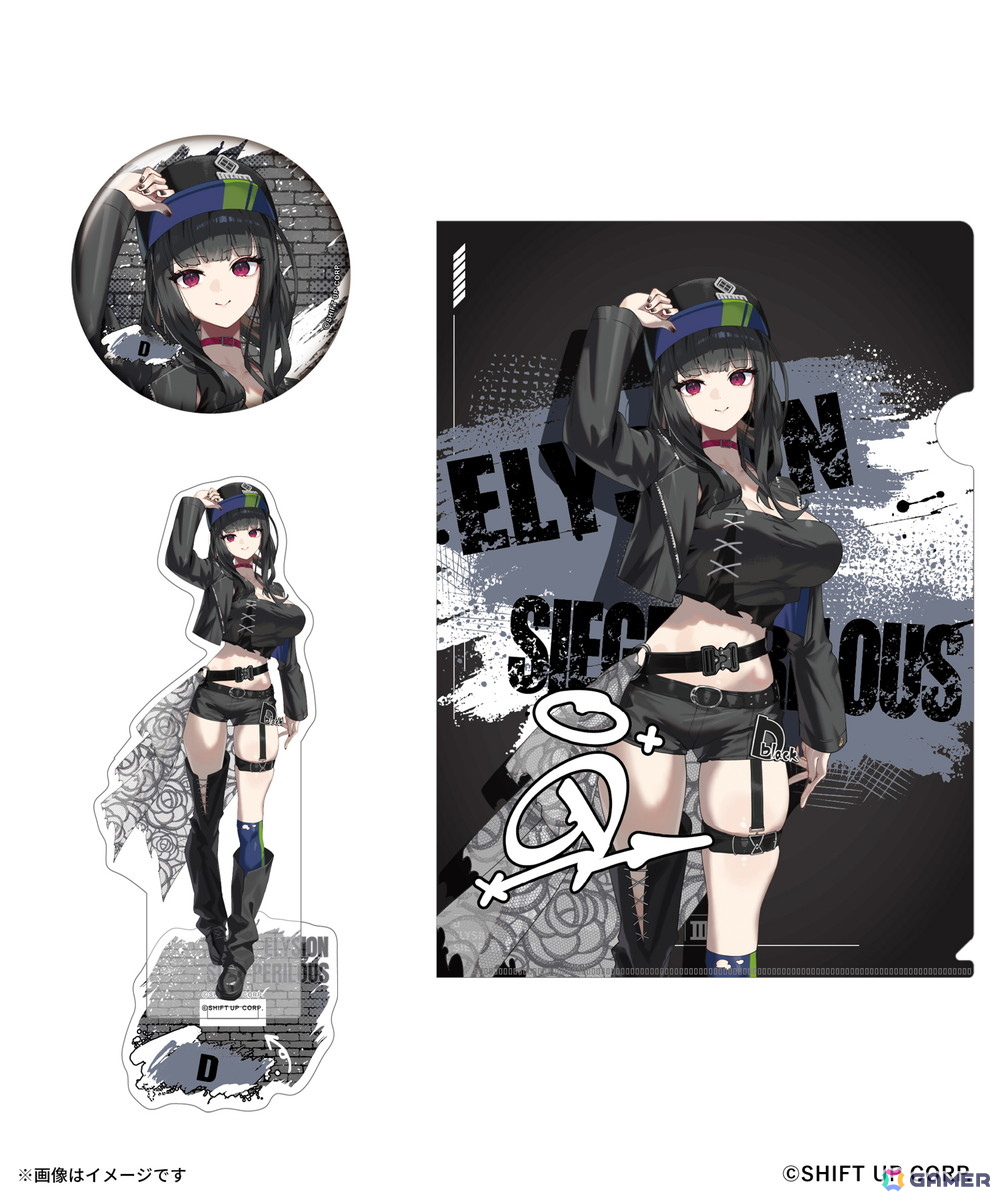 「勝利の女神：NIKKE」ZOZOTOWNとのコラボアイテムが8月28日より販売！スコッティ氏が描き下ろしたベイ、クレイ、D、Kのイラストを使用の画像