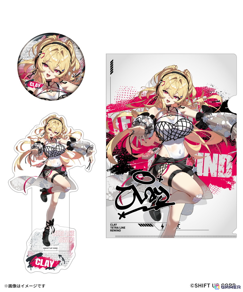 「勝利の女神：NIKKE」ZOZOTOWNとのコラボアイテムが8月28日より販売！スコッティ氏が描き下ろしたベイ、クレイ、D、Kのイラストを使用の画像