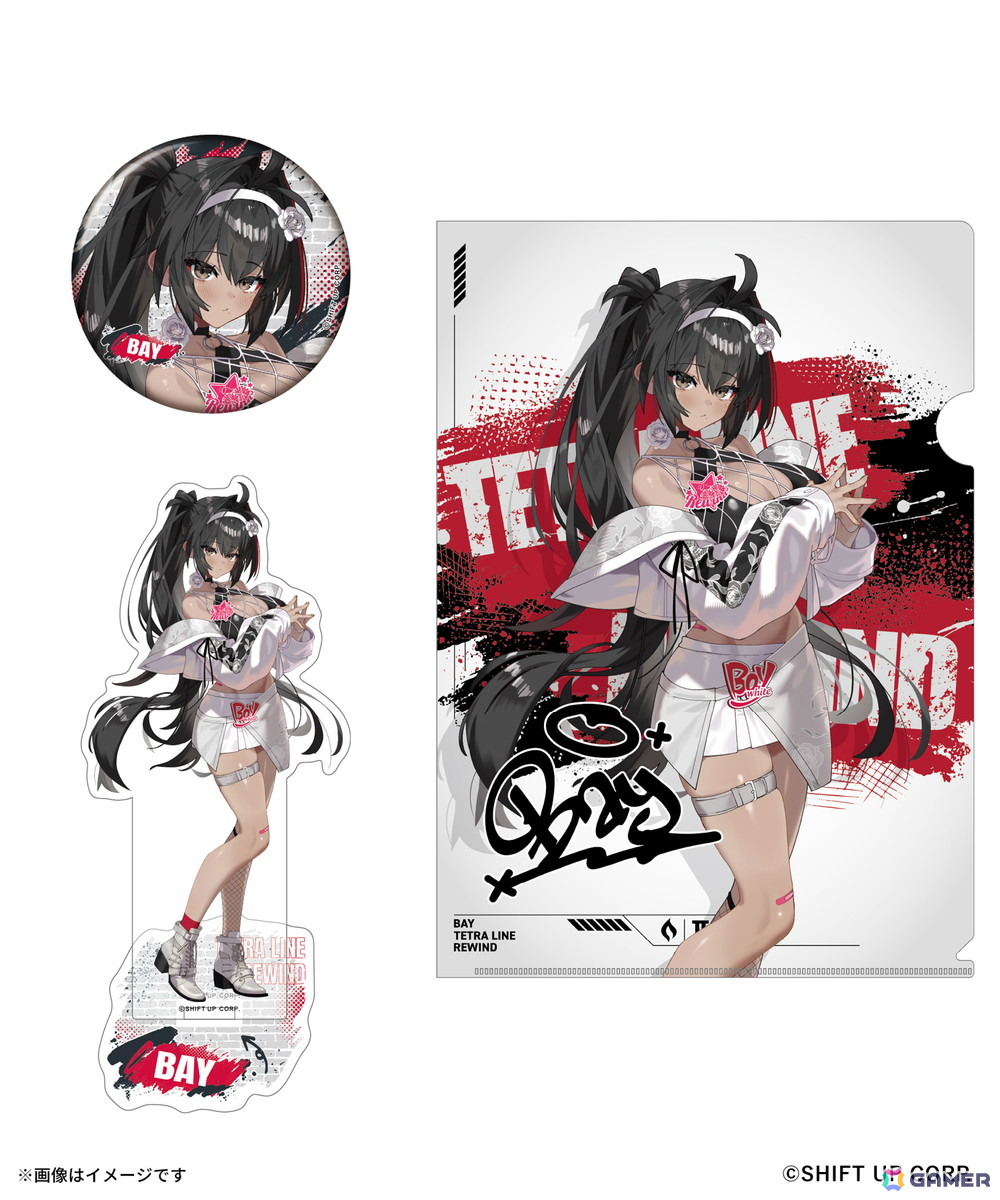 「勝利の女神：NIKKE」ZOZOTOWNとのコラボアイテムが8月28日より販売！スコッティ氏が描き下ろしたベイ、クレイ、D、Kのイラストを使用の画像