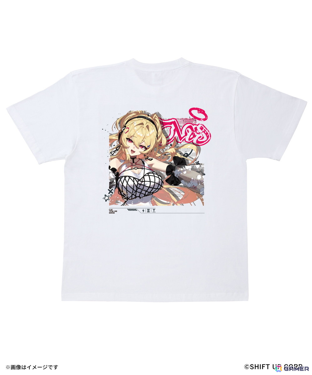 「勝利の女神：NIKKE」ZOZOTOWNとのコラボアイテムが8月28日より販売！スコッティ氏が描き下ろしたベイ、クレイ、D、Kのイラストを使用の画像