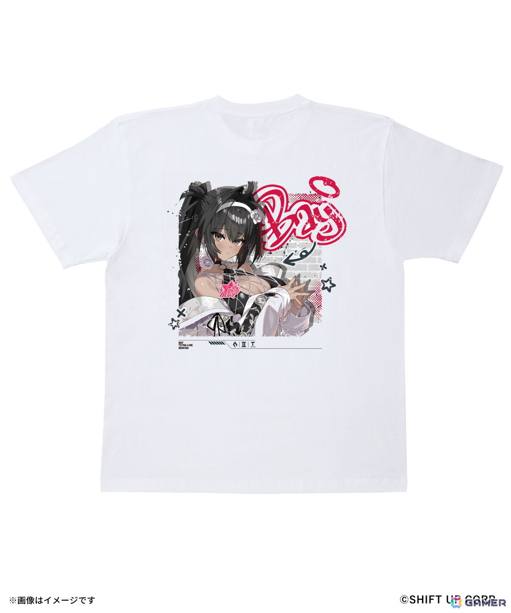 「勝利の女神：NIKKE」ZOZOTOWNとのコラボアイテムが8月28日より販売！スコッティ氏が描き下ろしたベイ、クレイ、D、Kのイラストを使用の画像