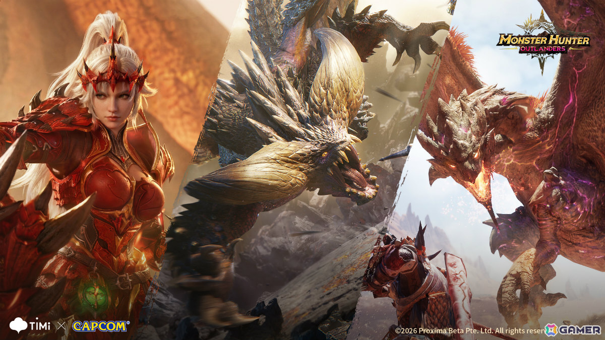 「モンスターハンターアウトランダーズ」オリジナルの新モンスターとなる古龍種「ルガ・エアルダ」の映像がgamescom 2026で初公開！の画像