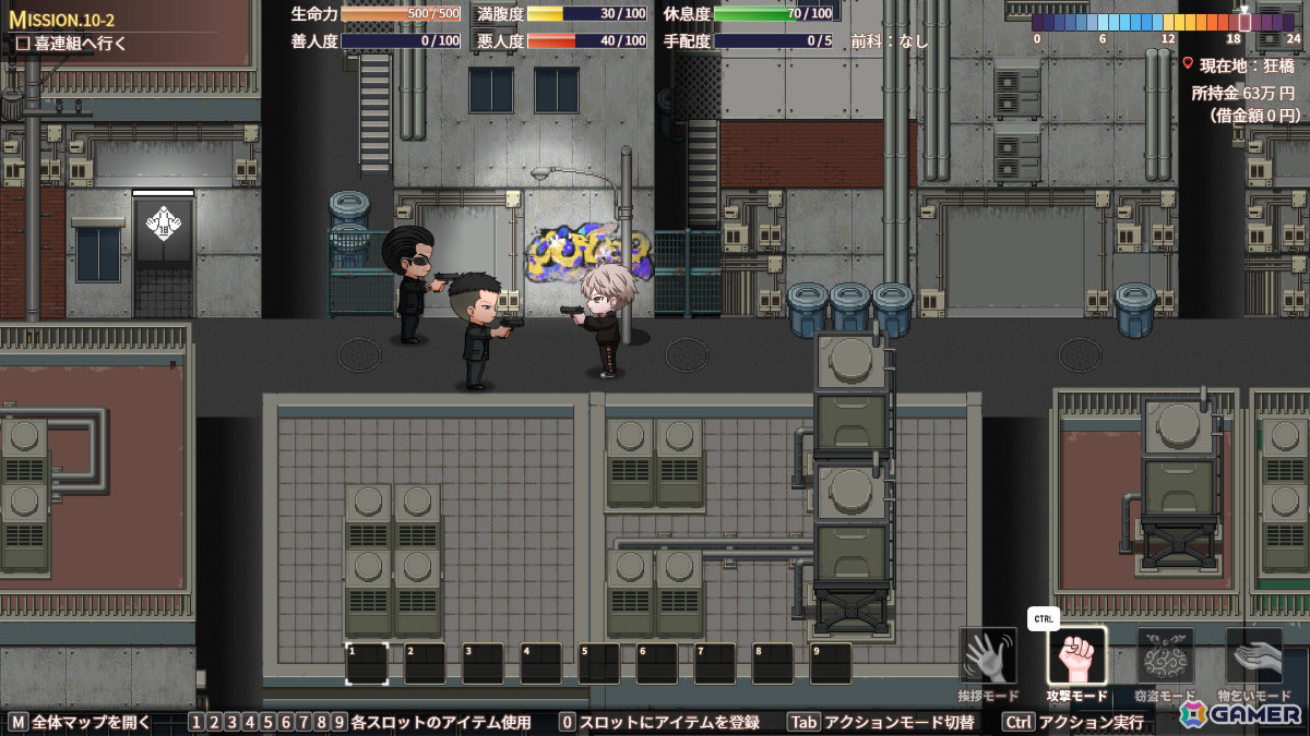 治安が崩壊した現代大阪が舞台のライフシミュレーション「ナニワアンダーグラウンド」Steamページが公開！の画像12
