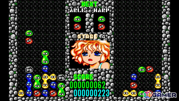 落ちモノパズル「EGGコンソール ぷよぷよ PC-9801」がSwitchで配信!同じ色のぷよを4つつないで消していこうの画像