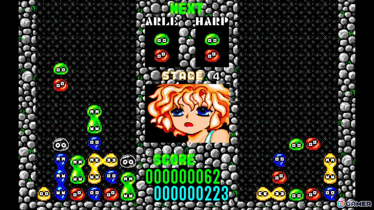 落ちモノパズル「EGGコンソール ぷよぷよ PC-9801」がSwitchで配信！同じ色のぷよを4つつないで消していこうの画像3