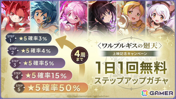 「魔法少女まどか☆マギカ Magia Exedra」鹿目まどか（ワルプルギスの廻天）が1体もらえる上映記念キャンペーンが開催！の画像8