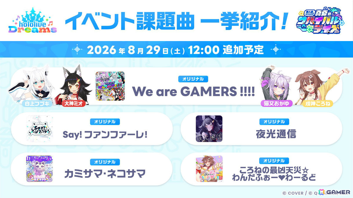 「ホロドリ」ホロライブゲーマーズの4名が水着姿でガチャに登場！イベント「無人島ジャック！真夏のサバイバルデイズ」も開催の画像