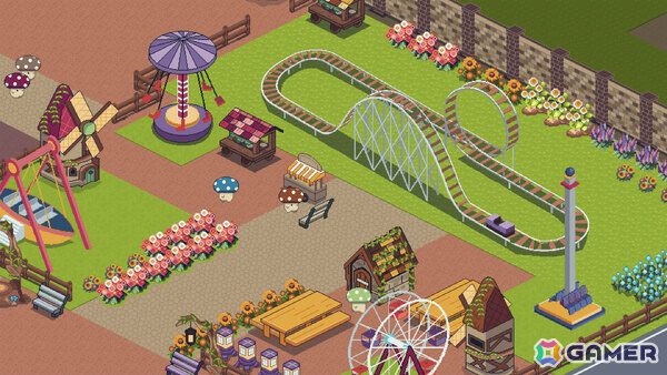 自分だけのテーマパークやウォーターパークを作れる癒し系建設ゲーム「Shroomy Garden」デモ版が配信!の画像