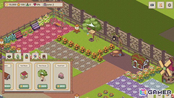 自分だけのテーマパークやウォーターパークを作れる癒し系建設ゲーム「Shroomy Garden」デモ版が配信!の画像