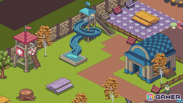 自分だけのテーマパークやウォーターパークを作れる癒し系建設ゲーム「Shroomy Garden」デモ版が配信!の画像
