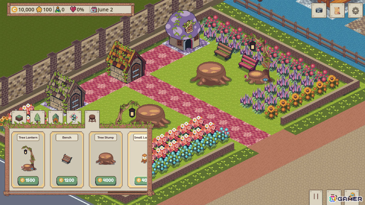 自分だけのテーマパークやウォーターパークを作れる癒し系建設ゲーム「Shroomy Garden」デモ版が配信！の画像4