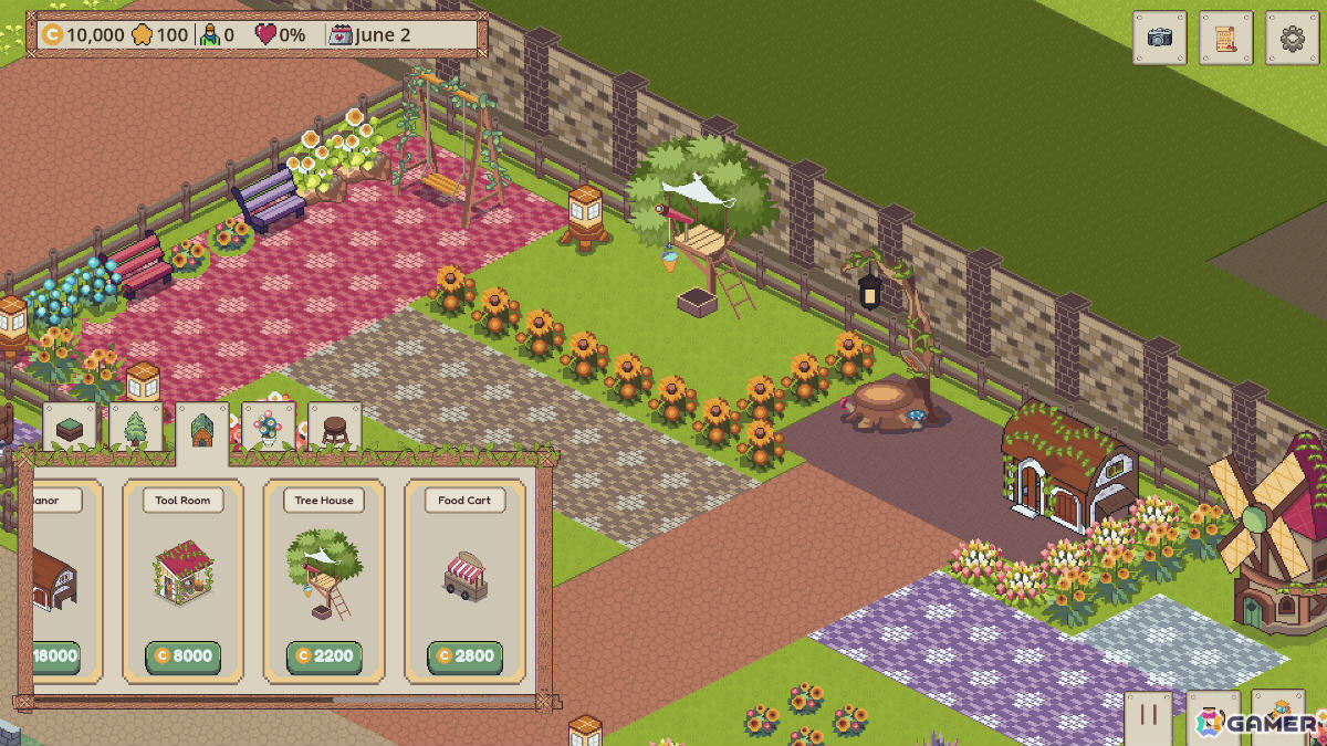 自分だけのテーマパークやウォーターパークを作れる癒し系建設ゲーム「Shroomy Garden」デモ版が配信！の画像5