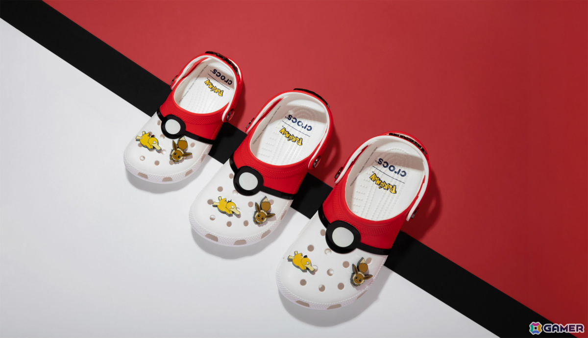 クロックスがポケモン30周年を祝う特別なアイテムを発売!モンスターボールを主役にしたクラシック クロッグやイーブイたちのジビッツ チャームが登場の画像