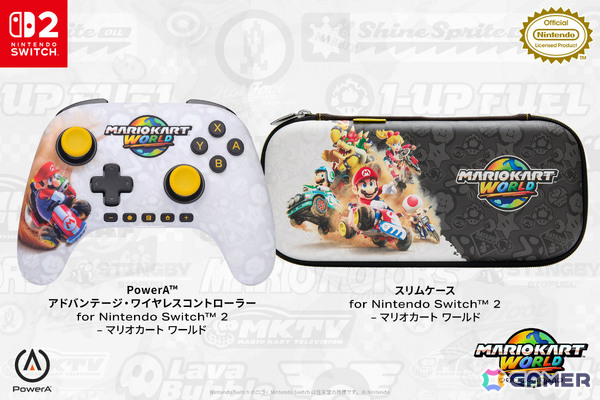 PowerA、「マリオカート ワールド」デザインのSwitch 2対応コントローラー＆スリムケースを9月30日に発売の画像1