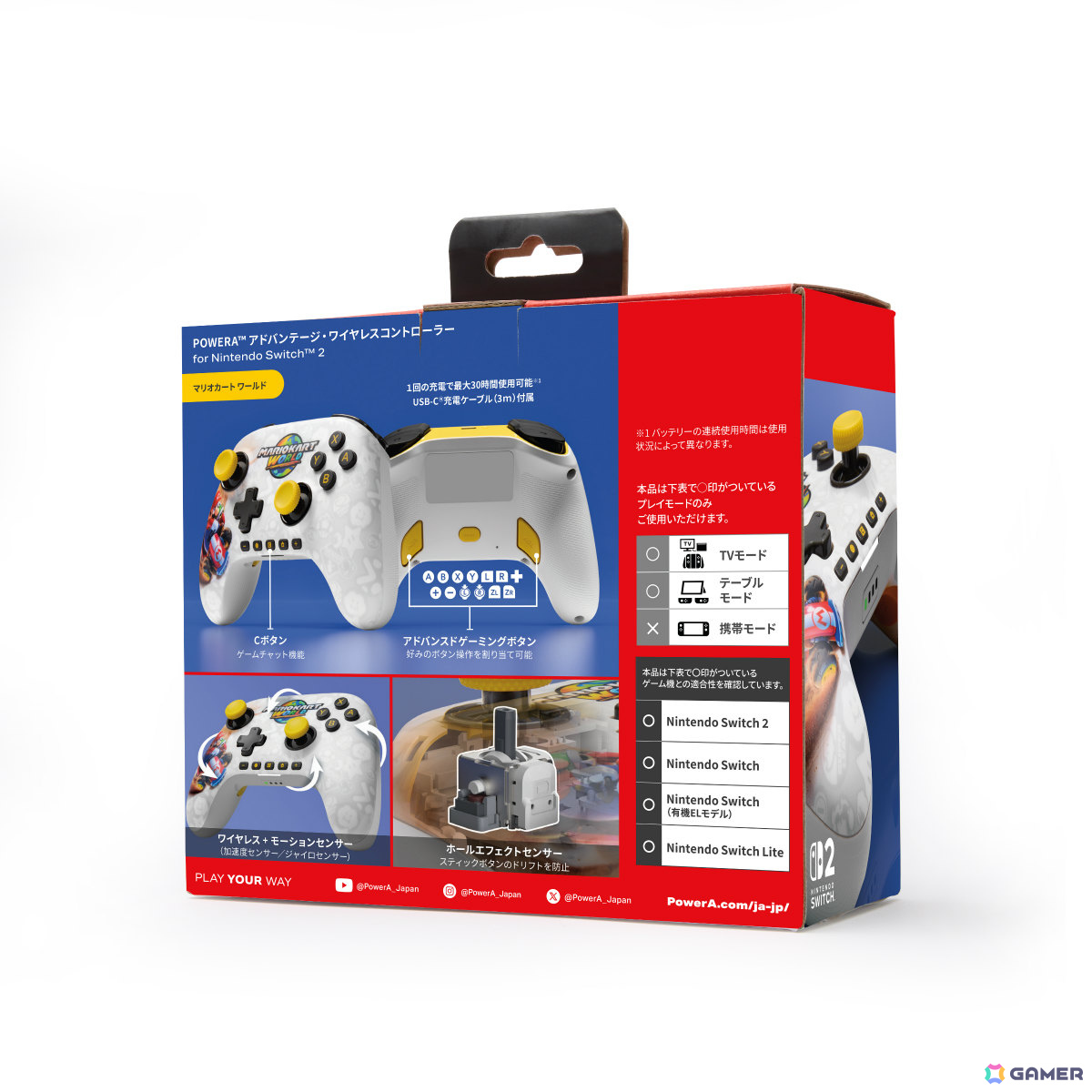 PowerA、「マリオカート ワールド」デザインのSwitch 2対応コントローラー&スリムケースを9月30日に発売の画像