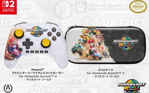 PowerA、「マリオカート ワールド」デザインのSwitch 2対応コントローラー＆スリムケースを9月30日に発売