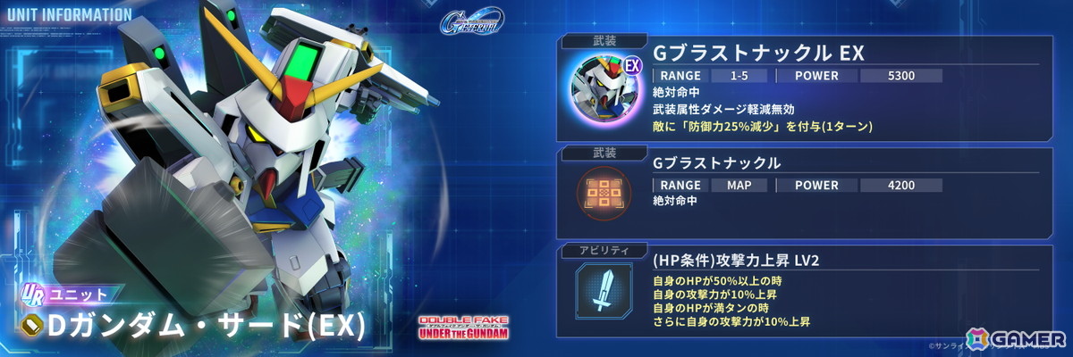 「SDガンダム ジージェネレーション エターナル」UR「フルアーマー百式改(EX)」、UR「Dガンダム・サード(EX)」がピックアップガシャに登場!の画像