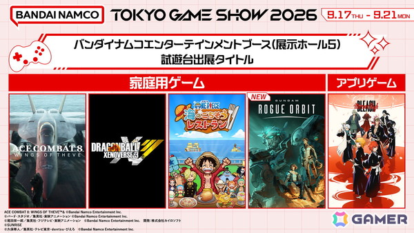 東京ゲームショウ2026のバンナムブースに「GUNDAM ROGUE ORBIT」が出展!「ドラゴンボール ゼノバース3」などのノベルティ情報もの画像8